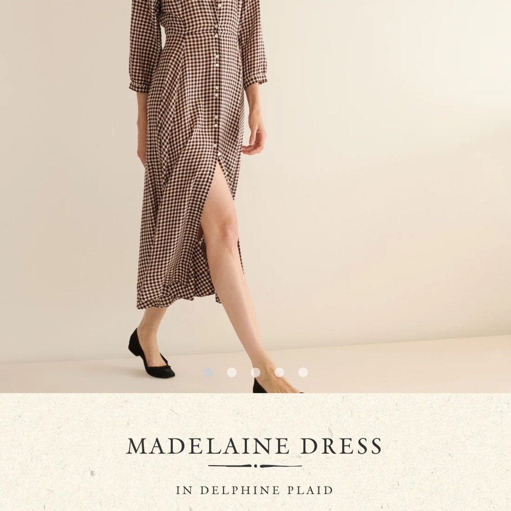 Doen Madelaine Dress in Delphine Plaid